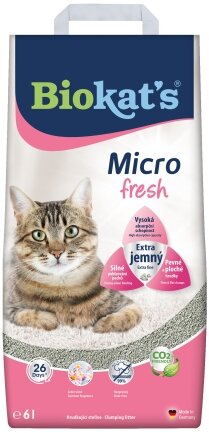 Наповнювач для котячого туалету Biokat&#039;s Micro Fresh 6 л