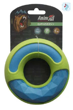 Іграшка AnimAll GrizZzly подвійне кільце, блакитно-зелена