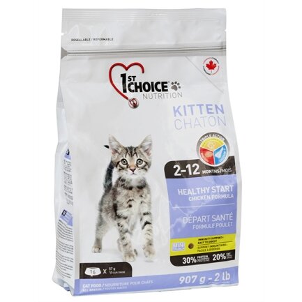 1st Choice Kitten Healthy Start ФЕСТ ЧОЙС КУРКА ДЛЯ КОШЕНЯТ сухий суперпреміум корм для кошенят 0,907 кг