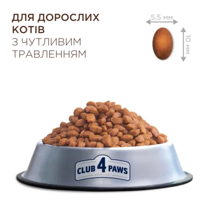 C4P Premium "Чутливе травлення". Сухий корм для дор. котів, 2 кг: додаткове фото 7