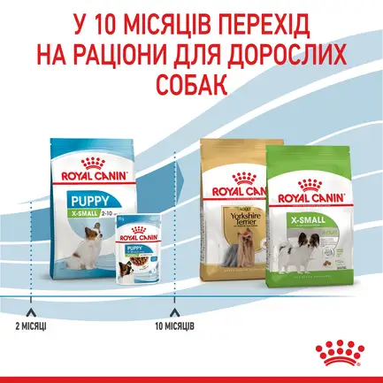 Сухий корм Royal Canin XSMALL PUPPY для цуценят мініатюрних порід 0,5 кг: додаткове фото 4