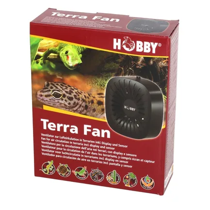 Вентилятор для тераріуму Hobby Terra Fan (37130) з дисплеєм і датчиком температури та вологості