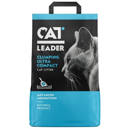 Cat Leader Clumping КЭТ ЛИДЕР УЛЬТРАКОМПАКТ ультрагрудкувальний наповнювач у котячий туалет 5 кг