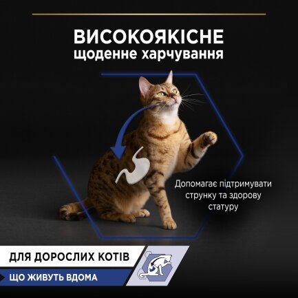 Вологий корм PRO PLAN Adult Indoor для дорослих котів що живуть вдома шматочки у підливці з лососем 85 г — Фото 4