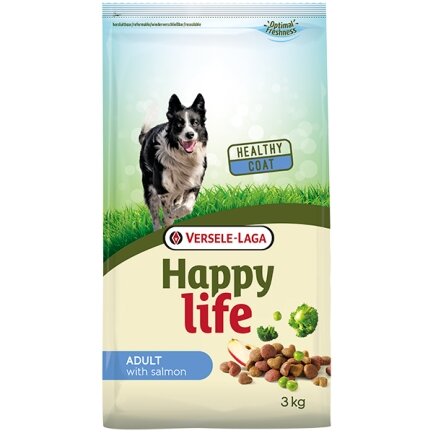 Happy Life Adult with Salmon ХЕППІ ЛАЙФ ЛОСОСЬ сухий преміум корм для собак усіх порід 3 кг