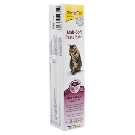 Паста GimCat Every Day Malt-Soft Paste Extra для котів, виведення шерсті зі шлунку, 50 г — Фото 1