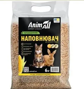 AnimAll Кукурудзяний наповнювач для тварин, 6кг
