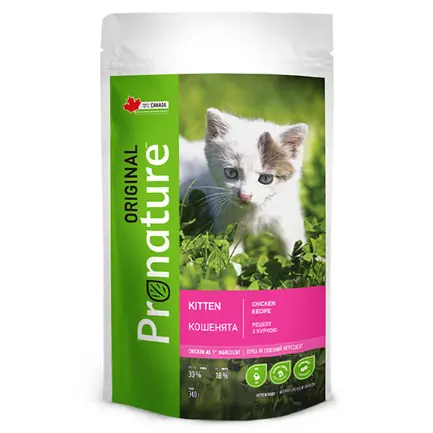 Pronature Original Kitten Chicken ПРОНАТЮР ОРІДЖИНАЛ КУРКА сухий корм для кошенят 0,34 кг