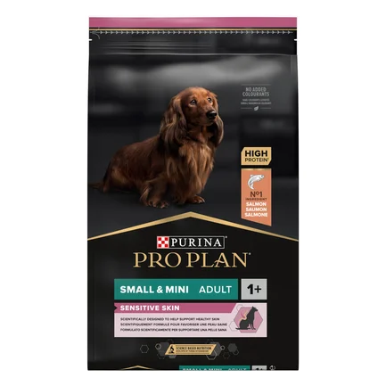 Сухий корм PRO PLAN Small&Mini Adult 1+ Sensitive Skin для дорослих собак дрібних порід з чутливою шкірою з лососем 7 кг