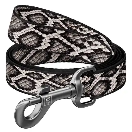 Повідець для собак нейлоновий WAUDOG Nylon, малюнок "Змія", M, Ш 20 мм, Дов 200 см