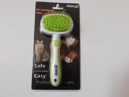 Силіконовий гребінець AnimAll Groom, зелений