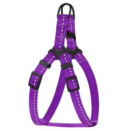 Шлея для Собак Дрібних Порід BronzeDog Active Нейлонова зі Світловідбиттям Фіолетова 2XS: додаткове фото 2