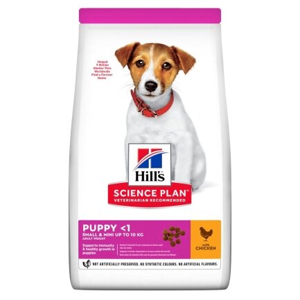 Hill’s Science Plan Puppy Smal&amp;Mini Сухий корм для цуценят малих і мініатюрних порід, з куркою, 1,5 кг