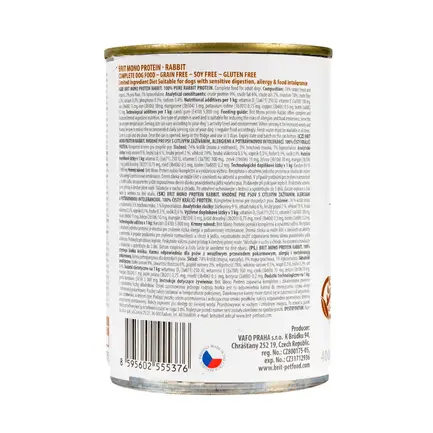Вологий корм Brit Mono Protein Rabbit для собак, з кроликом, 400 г: додаткове фото 3
