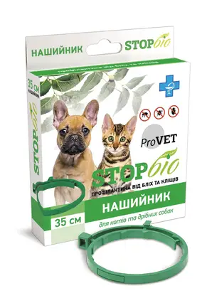 Нашийник ProVET «STOP-Біо» для котів та собак 35 см (від зовнішніх паразитів)