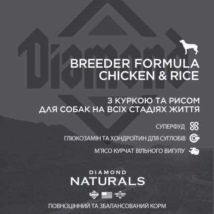 Diamond Naturals Breeder Formula Chicken&amp;Rice 20kg — Фото 3