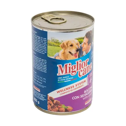 Вологий корм Migliorcane для собак, зі шматочками дичини, 405 г: додаткове фото 4
