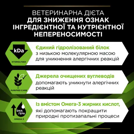 Сухий дієтичний корм PRO PLAN VETERINARY DIETS HA Hypoallergenic для дорослих собак та цуценят для зниження ознак інгредієнтної та нутрієнтної непереносимості 1,3 кг: додаткове фото 8