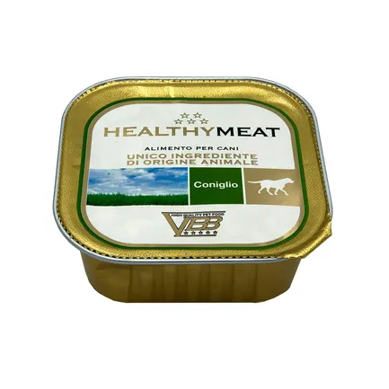 Healthy Meat монопротеїновий вологий корм для собак - паштет з кролятиною 150гр