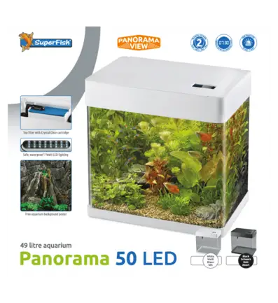 Акваріум скляний - Superfish Panorama 50 LED BLACK (A4052040): додаткове фото 2