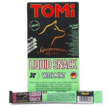 TOMi Liquid Snack Mint & Inulin ТОМІ М`ЯТА З ІНУЛІНОМ рідкі ласощі для собак 0,015 кг