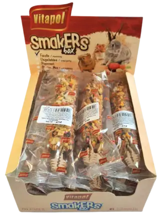 Колба Vitapol Smakers Box для гризунів, зі смаком фруктів, упаковка 12 шт