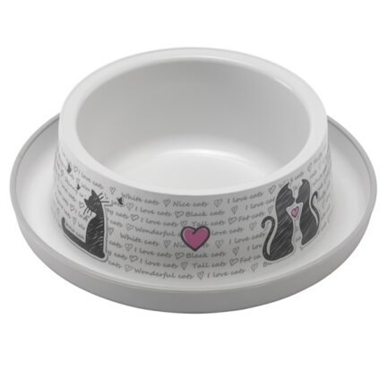 Moderna Trendy Dinner Cats in Love МОДЕРНА ЗАКОХАНІ КОТИ миска для котів, 350мл Білий