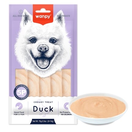 Wanpy Creamy Lickable Treat Duck ВАНПІ КАЧКА рідкі ласощі для собак 0,07 кг