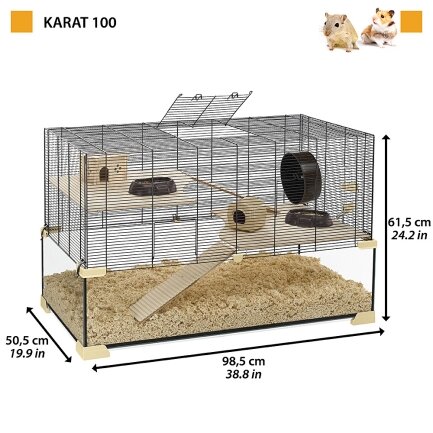 Ferplast CAGE KARAT 100 Клітка з склян піддоном для мишей та хом&#039;яків — Фото 1