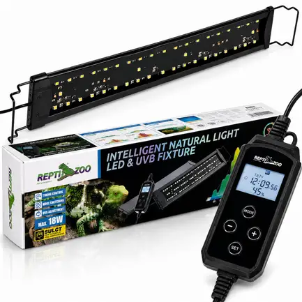 Світильник LED UVB Repti-Zoo Natural Light LED UVB 18W 56-64 см для тераріуму з контролером