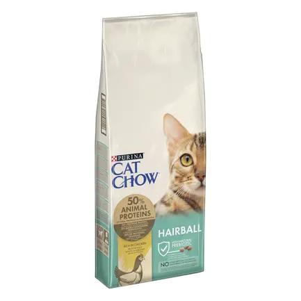 Сухий корм CAT CHOW Hairball для дорослих котів для зменшення утворення кульок шерсті у травному тракті з куркою 15 кг: додаткове фото 2