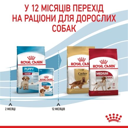 Сухий корм Royal Canin MEDIUM PUPPY для цуценят середніх порід 15 кг — Фото 6