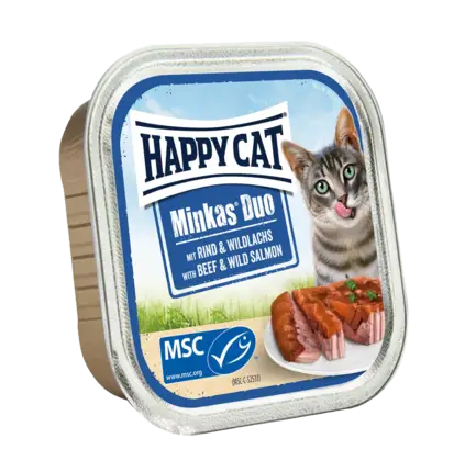 Вологий корм HC Duo Rind&WLachs 100g для котів у вигляді паштету в соусі з яловичиною та диким лососем