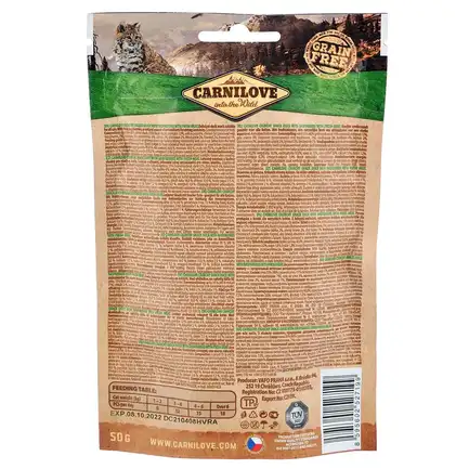 Ласощі Carnilove Cat Crunchy Snack для котів, качка та малина, 50 г: додаткове фото 2