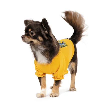 Футболка Pet Fashion «Maria» для дівчаток, розмір L, жовта: додаткове фото 2