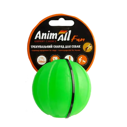 Іграшка AnimAll Fun тренувальний м'яч для собак, 7 см, зелена