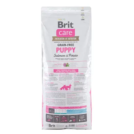 Сухий корм Brit Care Dog Grain-free Puppy для цуценят всіх порід, з лососем та картоплею, 12 кг: додаткове фото 2
