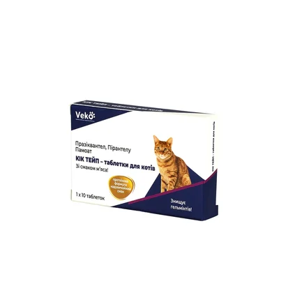 VEKO Кік Тейп - таблетки для котів зі смаком м'яса
