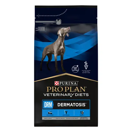 Сухий дієтичний корм PRO PLAN VETERINARY DIETS DRM Dermatosis для цуценят та дорослих собак для підтримання функції шкіри при дерматозах та надмірному випадінні шерсті 3 кг: додаткове фото 2