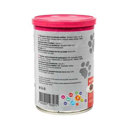 Корм вологий для дорослих котів Pet Chef, шматочки в желе М'ясний мікс 415 г: додаткове фото 6