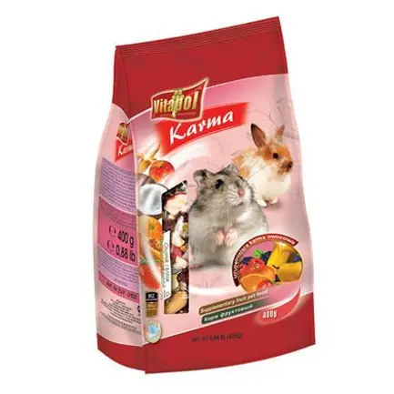 Корм Vitapol повнораціонний, фруктовий, для хом'яків, 400 г