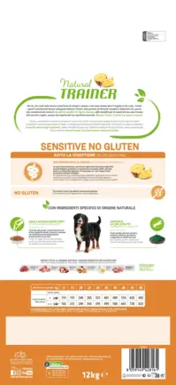 Natural Trainer Dog Sensitive No Gluten Medium&Maxi сухий корм для середніх та великих порід без глютену з Кролятиною 12 кг: додаткове фото 2