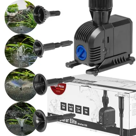 Насос-фонтан з фільтром Kruger Meier PondXplorer Elite 1200 для садового ставка 3-в-1 (600 л/г): додаткове фото 10