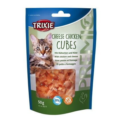 Ласощі Trixie Premio Cheese Chicken Cubes для котів, сир і курка, 50 г