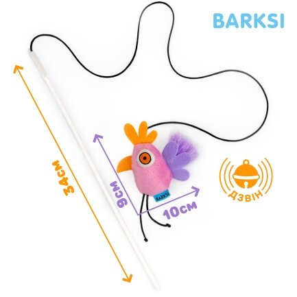 Іграшка для Котів Barksi Вудочка Папуга — Фото 1
