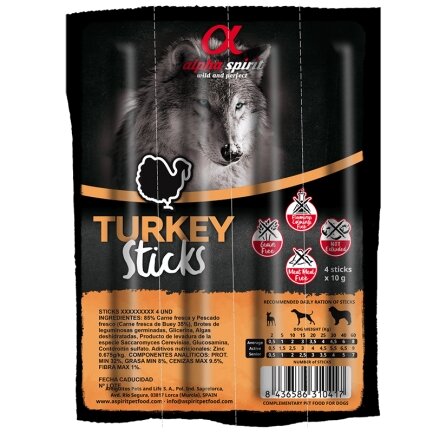 AS DOG Sticks Turkey (н/в ласощі з індички, палички х4) 40г.