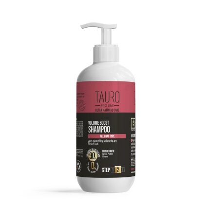 Шампунь для надання об&#039;єму шерсті собак та котів TAURO PRO LINE Ultra Natural Care Volume Boost Shampoo, 400 мл