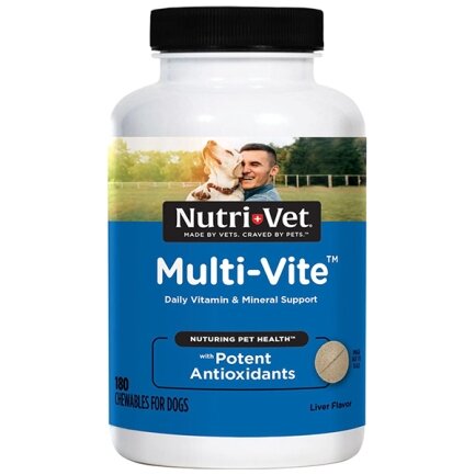 Nutri-Vet Multi-Vit НУТРІ-ВЕТ МУЛЬТИ-ВІТ мультивітаміни для собак, жувальні таблетки 180 табл.