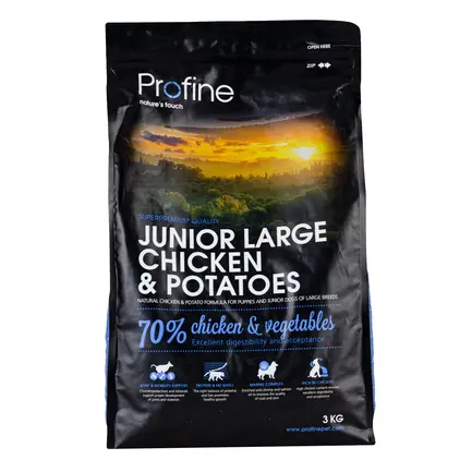 Сухий корм Profine Junior Large для цуценят та юніорів великих порід, з куркою та картоплею, 3 кг: додаткове фото 3