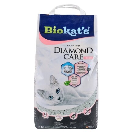 Наповнювач Biokats Diamond Fresh для котячого туалету, бентонітовий, 8 л — Фото 2